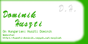 dominik huszti business card